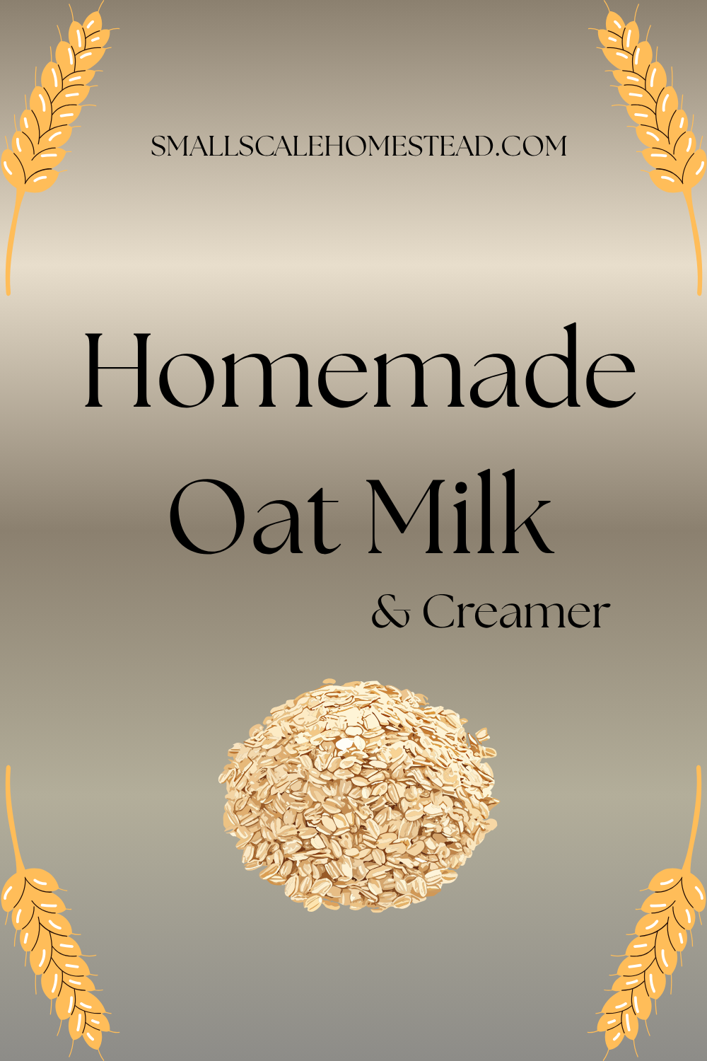 Homemade Oat Milk & Creamer
