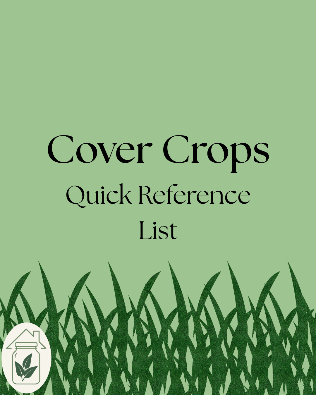 Cover Crops Quick Reference